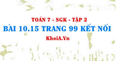 Bài 10.15 trang 99 Toán 7 Kết nối tri thức Tập 2